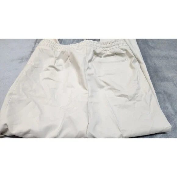 REISS Brighton Relaxed Drawstring Trousers Turn-Ups Ecru Size 32 NWT